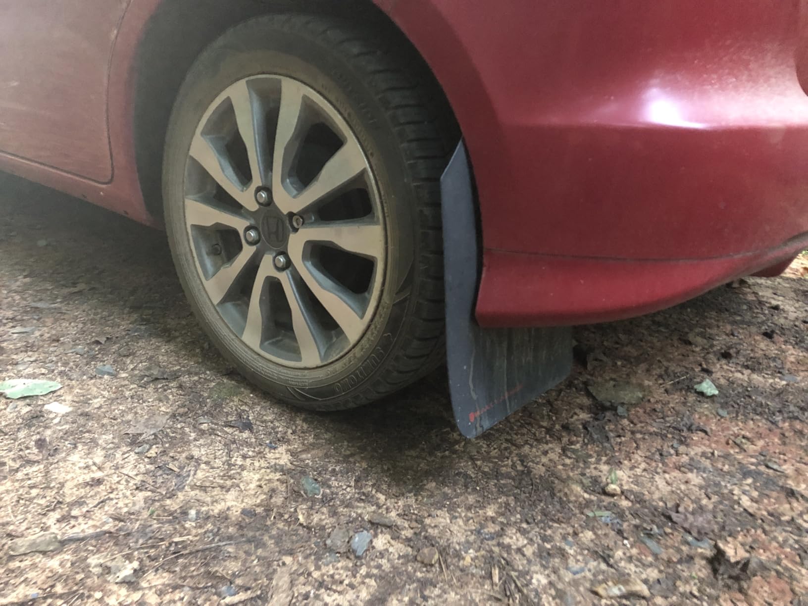 Rally Armor MF12-BAS-RD Basic Black, Red Mud Flap with Logo (Universal Fitment (no Hardware)), 1 Pack customer photo 2