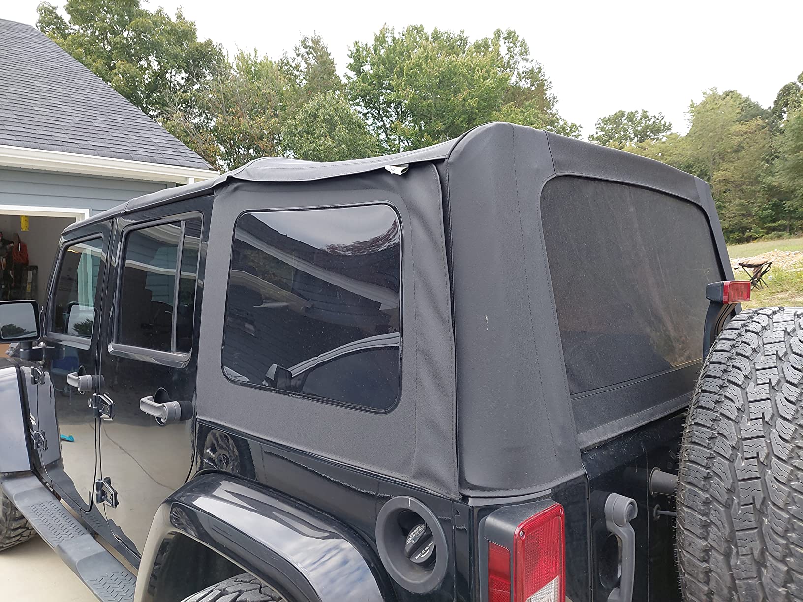 Sierra Offroad Soft Top for 2010 to 2018 Jeep Wrangler JK - Black, Sailcloth Vinyl - 4 Door Jeep Soft Top with Rear Plastic Tinted Windows customer photo 2