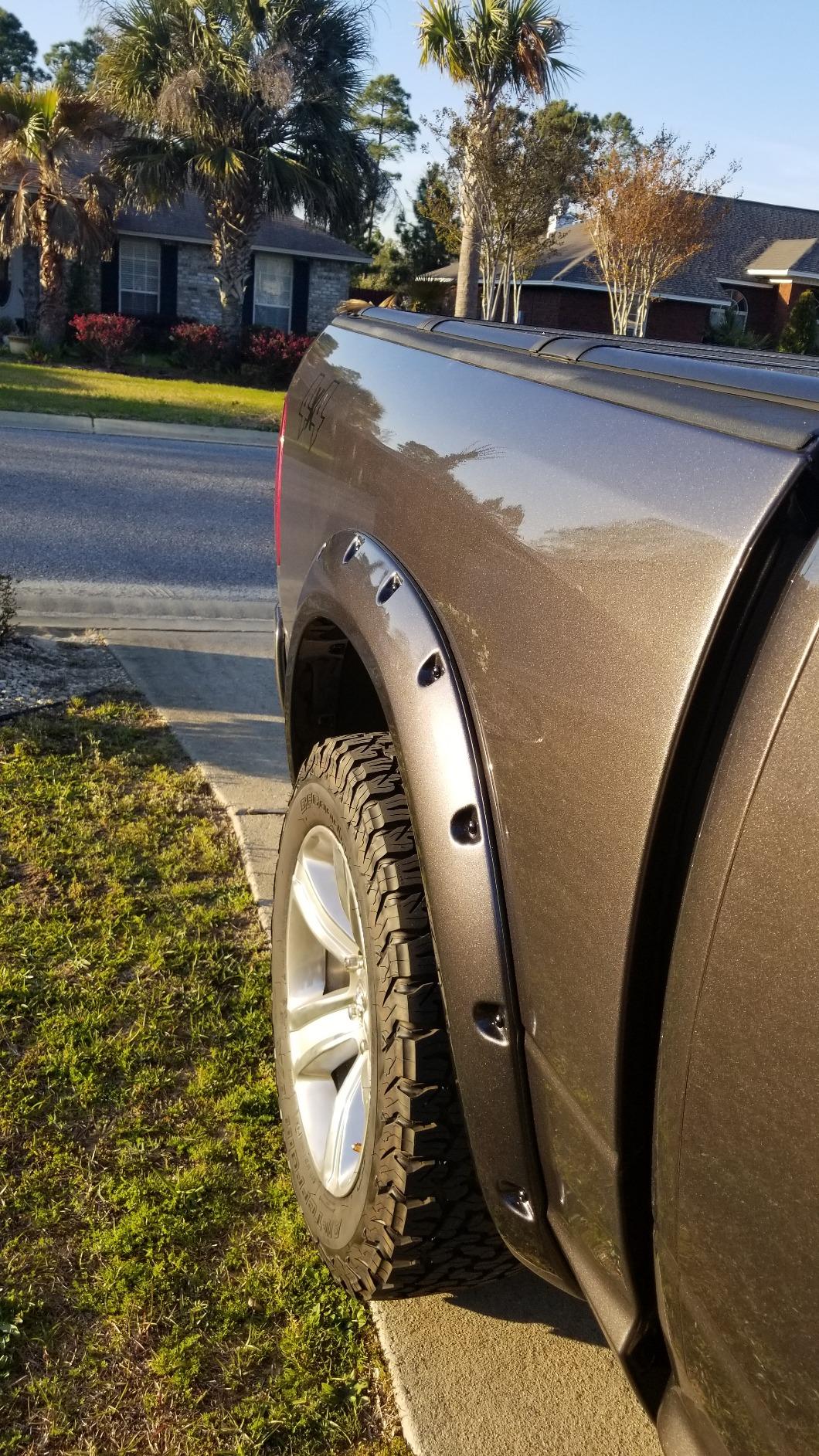 Tyger Auto Fender Flare Compatible with 2009-2018 Dodge Ram 1500; 2019-2024 Classic, Smooth Textured Black Paintable Bolt-Riveted Style 4pc customer photo 1