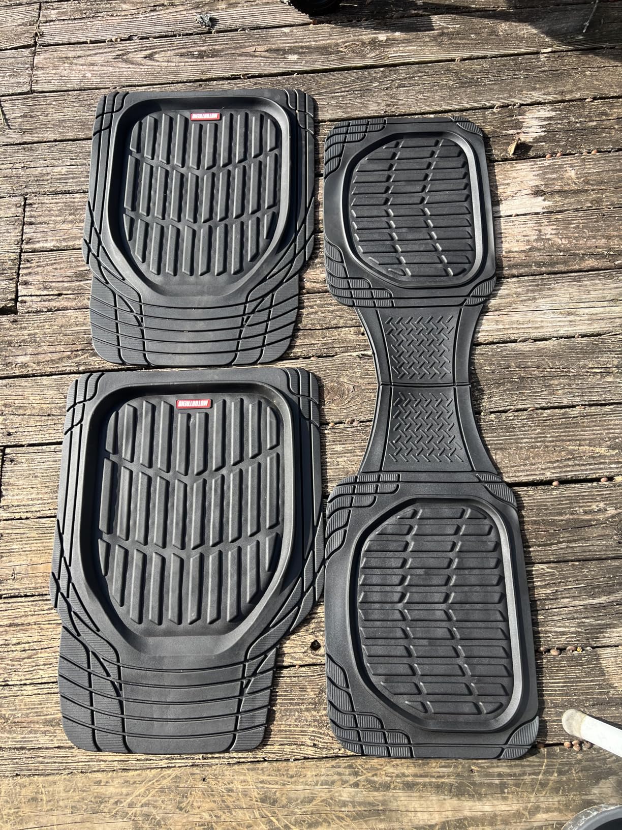 Motor Trend FlexTough Floor Mats for Cars, Black Deep Dish All-Weather Car Mats, Waterproof Trim-to Fit Automotive Floor Mats for Cars Trucks SUV, Universal Floor Liner Car Accessories customer photo 1