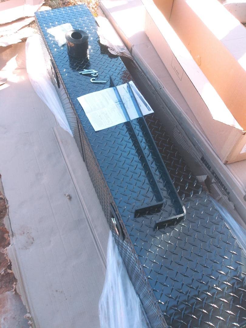 Buyers Products 1721551 Black Aluminum Diamond Tread Topsider Truck Box With Drop Door, 72 x 13 x 16 Inch, Made in The USA, Lockable Tool Chest, Durable Job Box For Storage & Organization customer photo 2