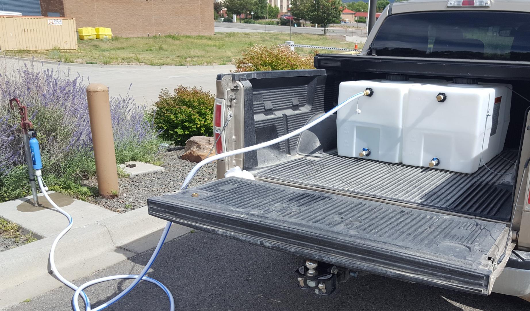 RomoTech 82123919 Horizontal Square Reservoir Water Tank, 50 Gallon, Made in USA, Natural Poly Tank for Non-Flammable Liquids, UV-Resistant, Ideal for Agricultural Use, RV Water Storage, White customer photo 1