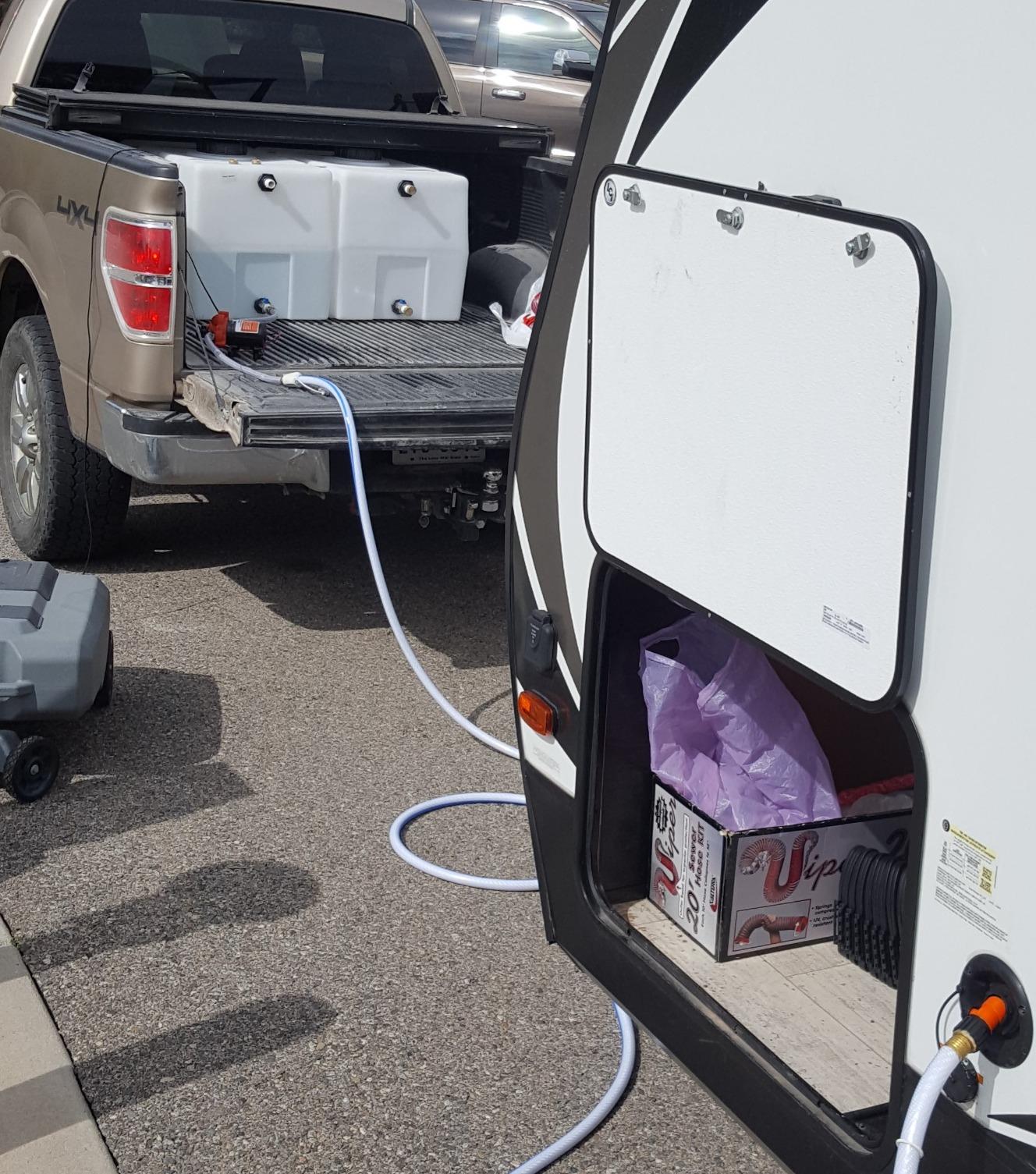 RomoTech 82123919 Horizontal Square Reservoir Water Tank, 50 Gallon, Made in USA, Natural Poly Tank for Non-Flammable Liquids, UV-Resistant, Ideal for Agricultural Use, RV Water Storage, White customer photo 2