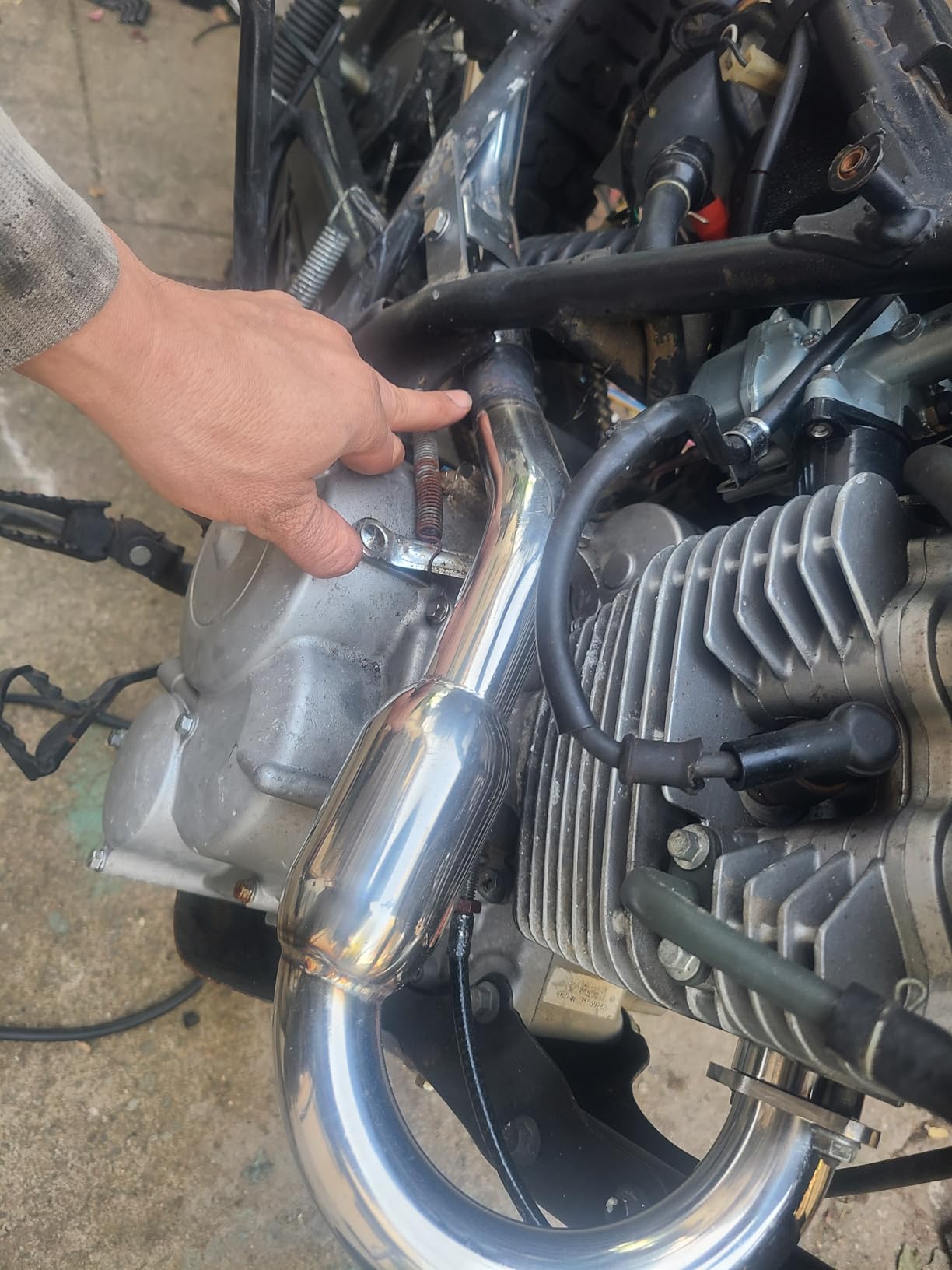 STONEMEN Full Exhaust Muffler System Slip On For CRF150F CRF230F 2003-2013 Titanium customer photo 1