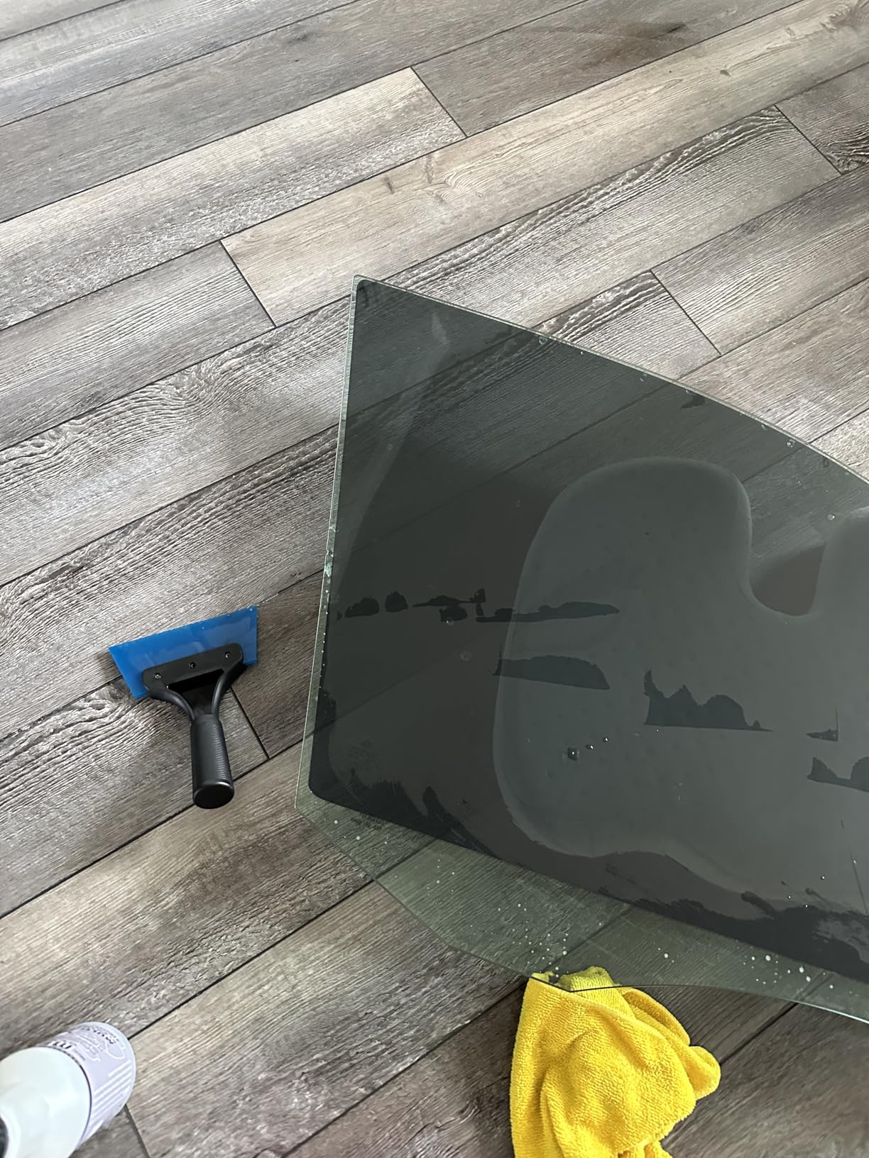 EHDIS Small Squeegee 5 inch Rubber Window Tint Windshield Scraper for Car,Glass, Mirror, Shower, Door,Bathroom Cleaning(Blue) customer photo 1