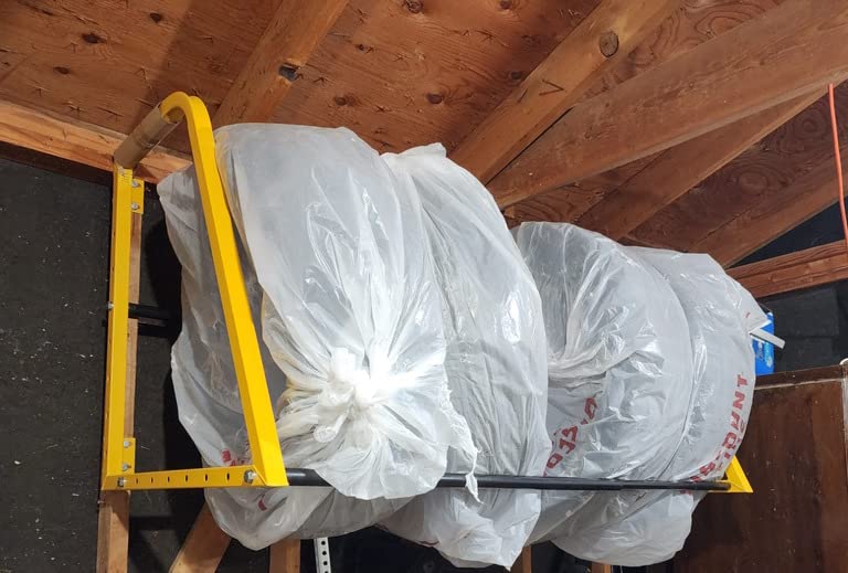 MaxxHaul Adjustable Wall Mount Folding Tire Rack - 32 to 48 Inch Width - 300 lb Capacity - Heavy Duty Steel Garage Tire Storage Holds 4 Tires - 70489 customer photo 1