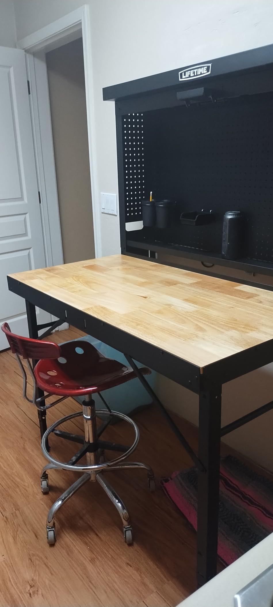 LIFETIME Products Wall Mounted Work Table, 4', Wood Varnish (80421) customer photo 1