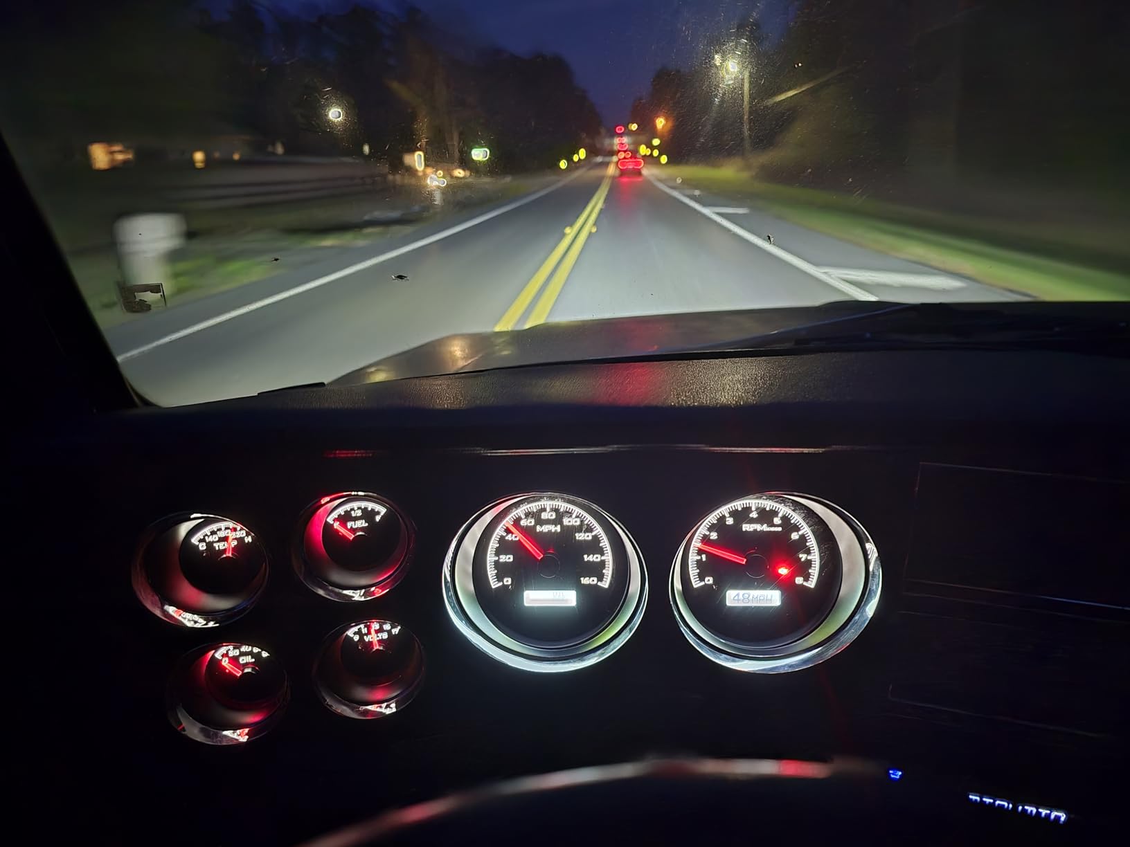 Dakota Digital 73-87 Chevy GMC Pickup Truck VHX Analog Dash Gauges Black Alloy White VHX-73C-PU-K-W customer photo 1