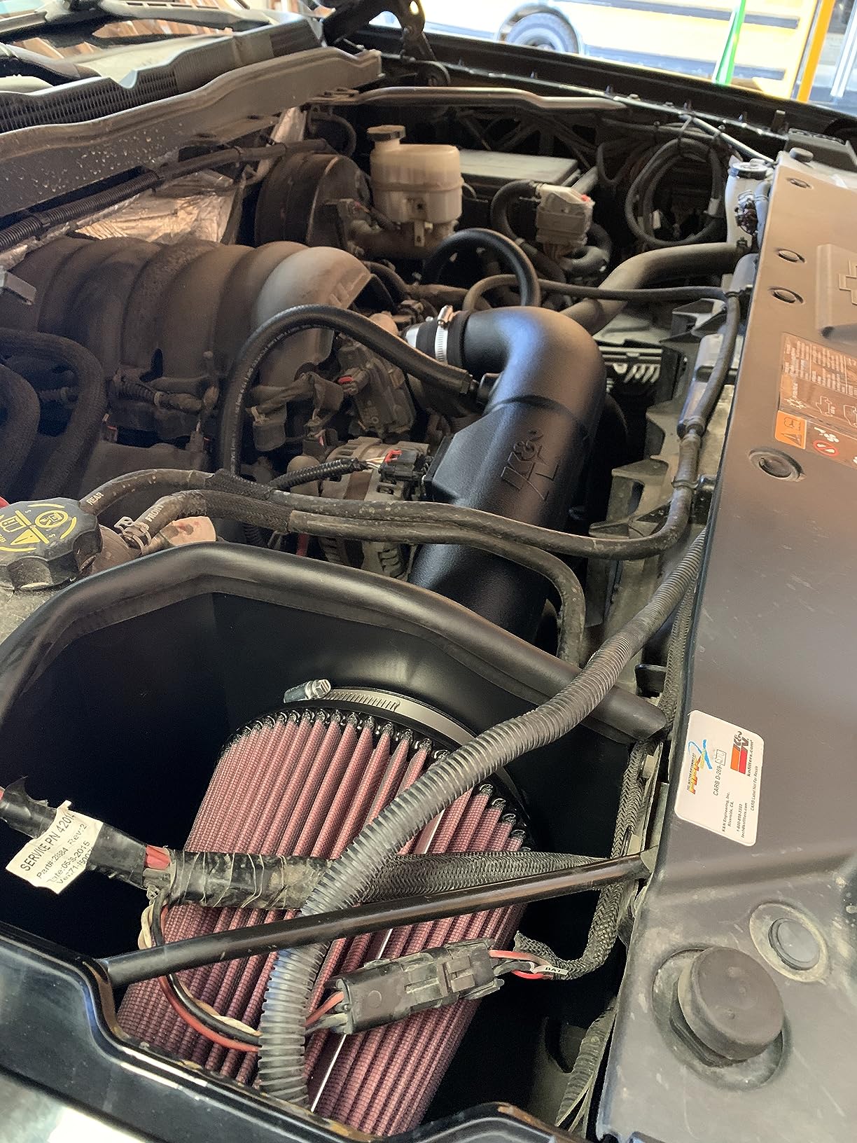 K&N Cold Air Intake System: High-Flow Air Filter, Increase Performance & Towing: Compatible with 2014-2020 Chevy/GMC/Cadillac Silverado 1500, Suburban, Tahoe, Sierra 1500, Yukon, Escalade, 57-3082 customer photo 1