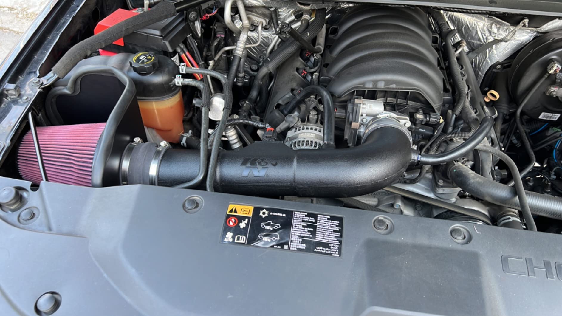 K&N Cold Air Intake System: High-Flow Air Filter, Increase Performance & Towing: Compatible with 2014-2020 Chevy/GMC/Cadillac Silverado 1500, Suburban, Tahoe, Sierra 1500, Yukon, Escalade, 57-3082 customer photo 2