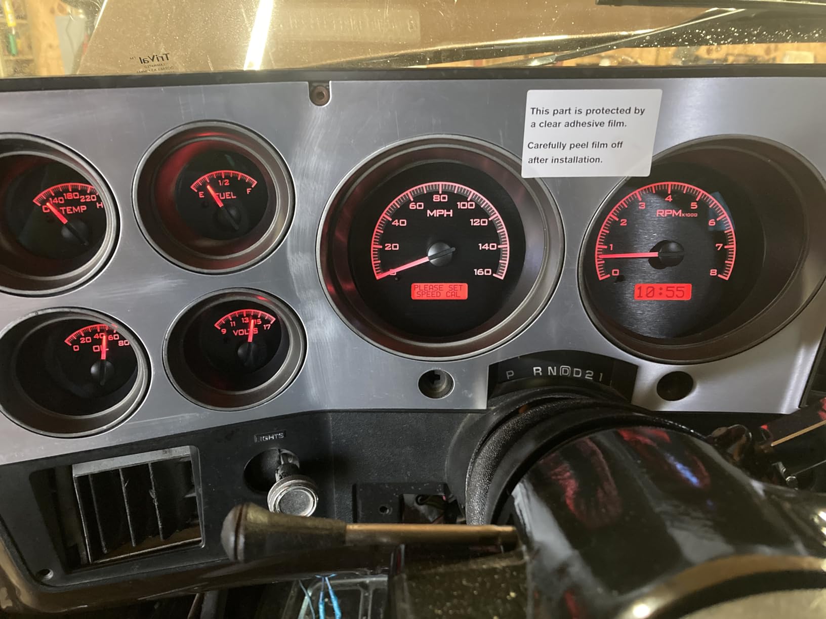 Dakota Digital 73-87 Chevy GMC Pickup Truck VHX Analog Dash Gauges Black Alloy Red VHX-73C-PU-K-R customer photo 1