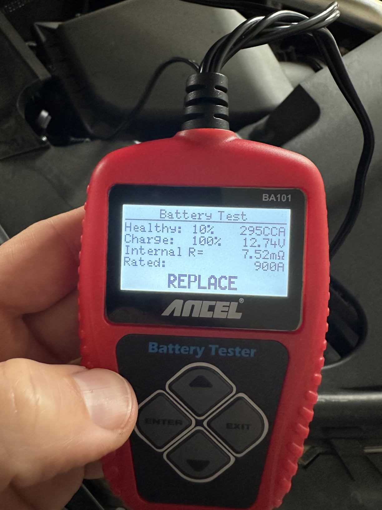 ANCEL BA101 Car Battery Tester, 12V Digital Automotive Alternator Meter Diagnostic Tool, 100-2000 CCA Load Capacity, Charging & Cranking Analyzer customer photo 2