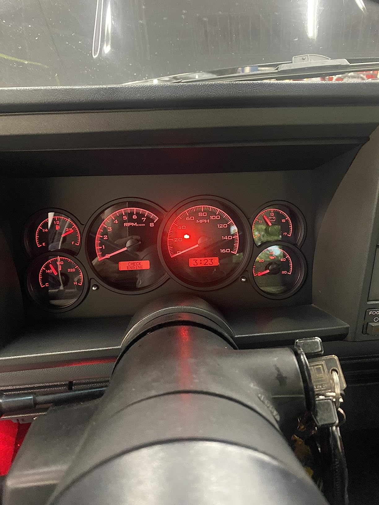 Dakota Digital 88-94 Chevy/GMC Pickup Truck Analog Dash Gauges Black Alloy Red VHX-88C-PU-K-R customer photo 2