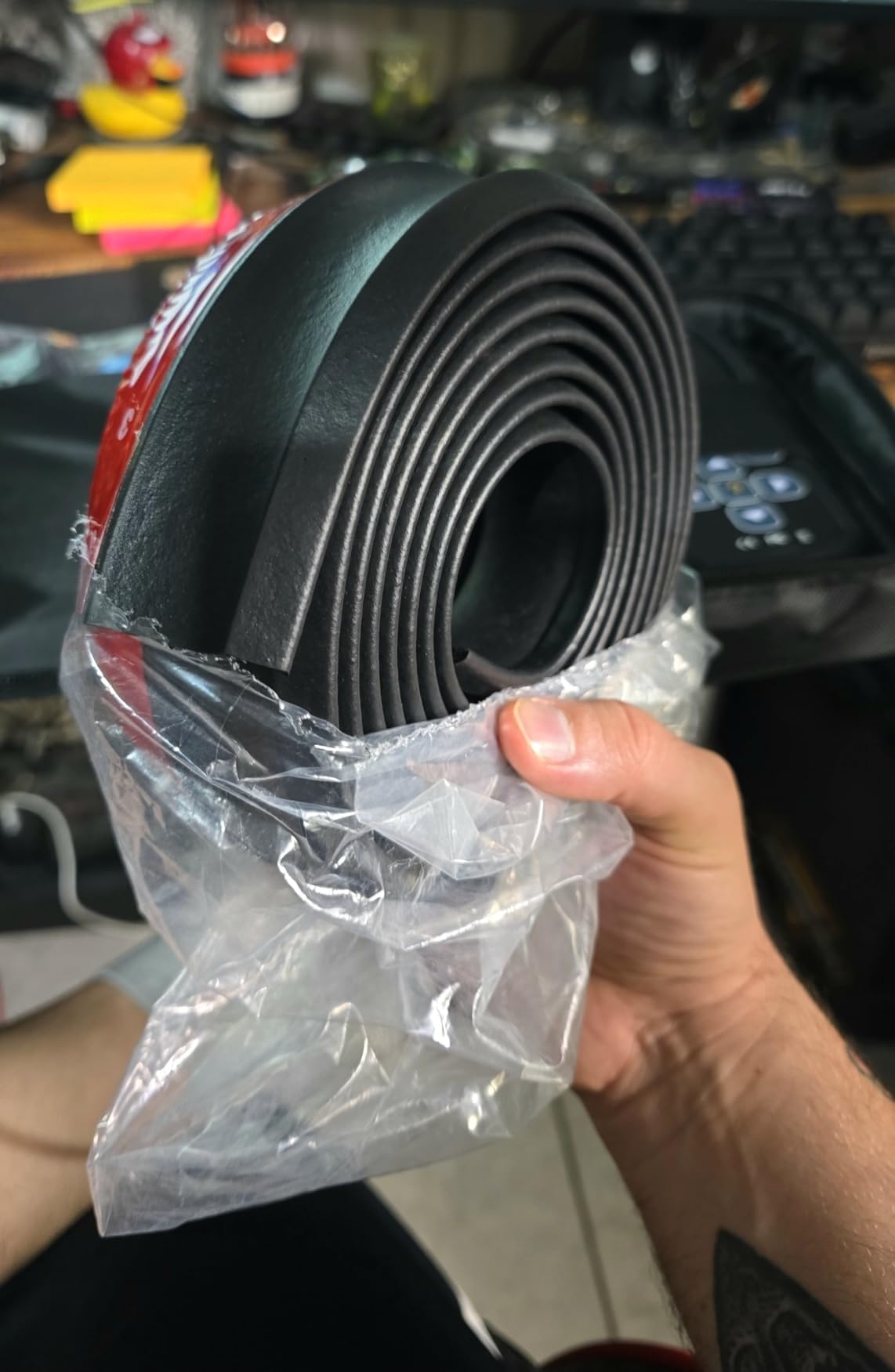 Lemonbest Universal 2.5M Car Front Bumper Lip Splitter Spoiler Rubber Skirt Protector Body Trim 8.2ft (Black Protector) customer photo 2