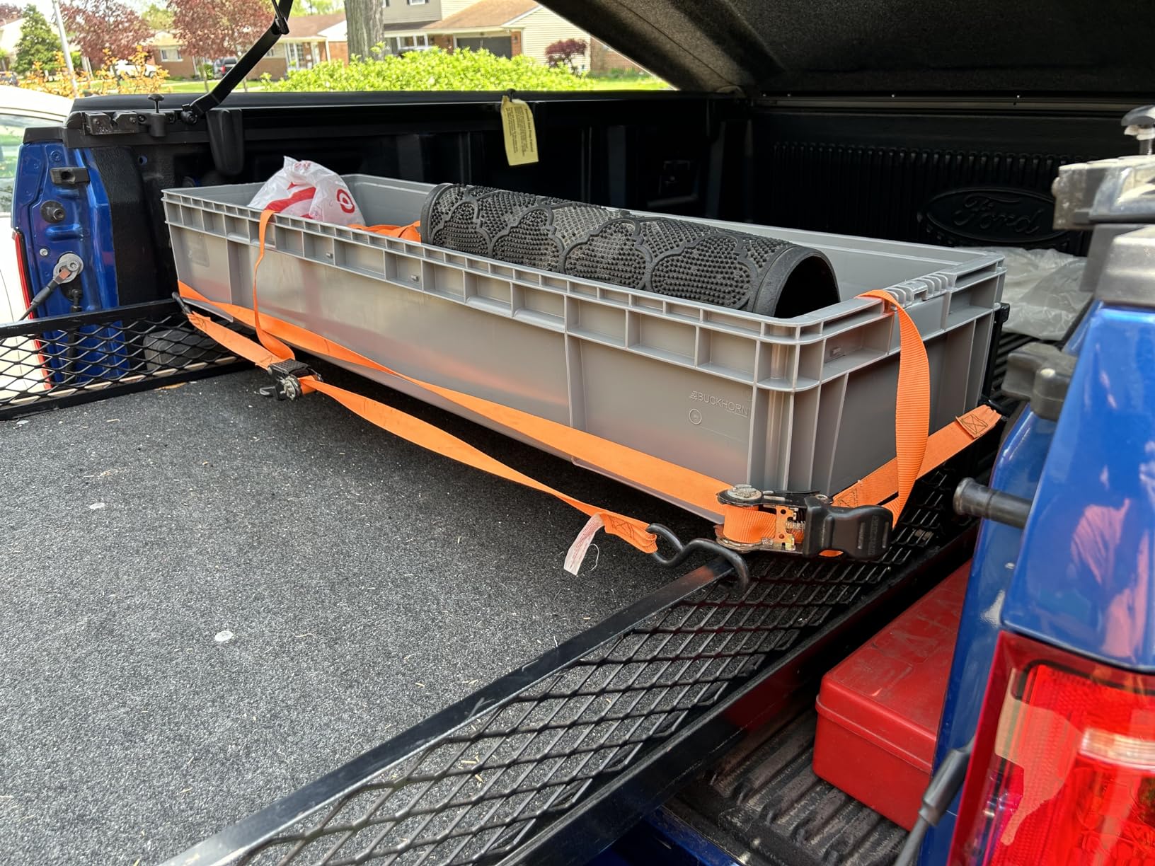 Buckhorn SW4815080201000 Plastic Straight Wall Storage Container Tote, (48-Inch x 15-Inch x 7-1/2-Inch), Light Gray customer photo 1