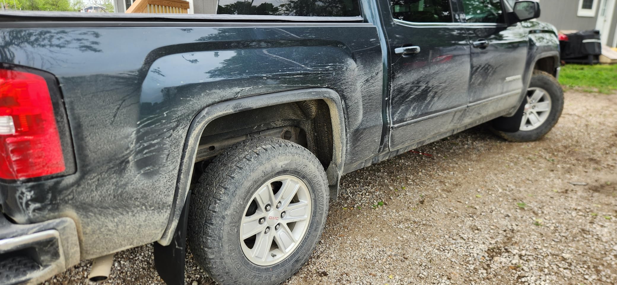 Husky Liners - 56886 Fits 2014-18 Chevrolet Silveado 1500, 2019 Chevrolet Silverado 1500 LD, 2015-19 Chevrolet Silverado 2500/3500 - SINGLE REAR WHEELS Custom Front and Rear Mud Guard Set Black customer photo 1