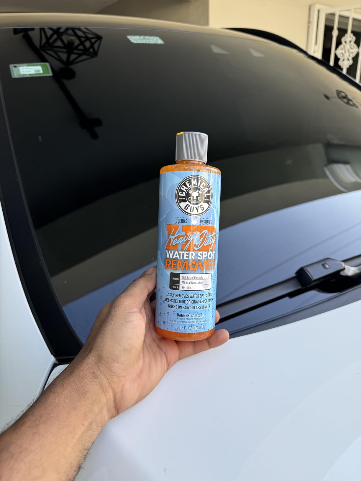 Chemical Guys Heavy Duty Water Spot Remover Gel for Paint, Glass, and Metal - Mineral and Water Spot Remover for Cars, Trucks, Motorcycles, RVs & More - 16 oz customer photo 1