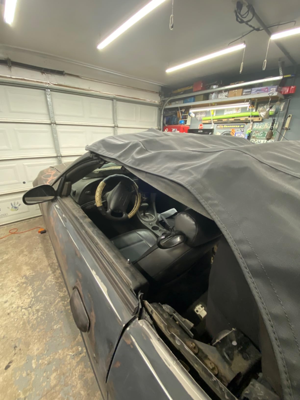 Replacement for: Ford Mustang 1994-2004 Convertible Soft Top & Plastic Window Black Sailcloth (1 Piece Easy Install) customer photo 1