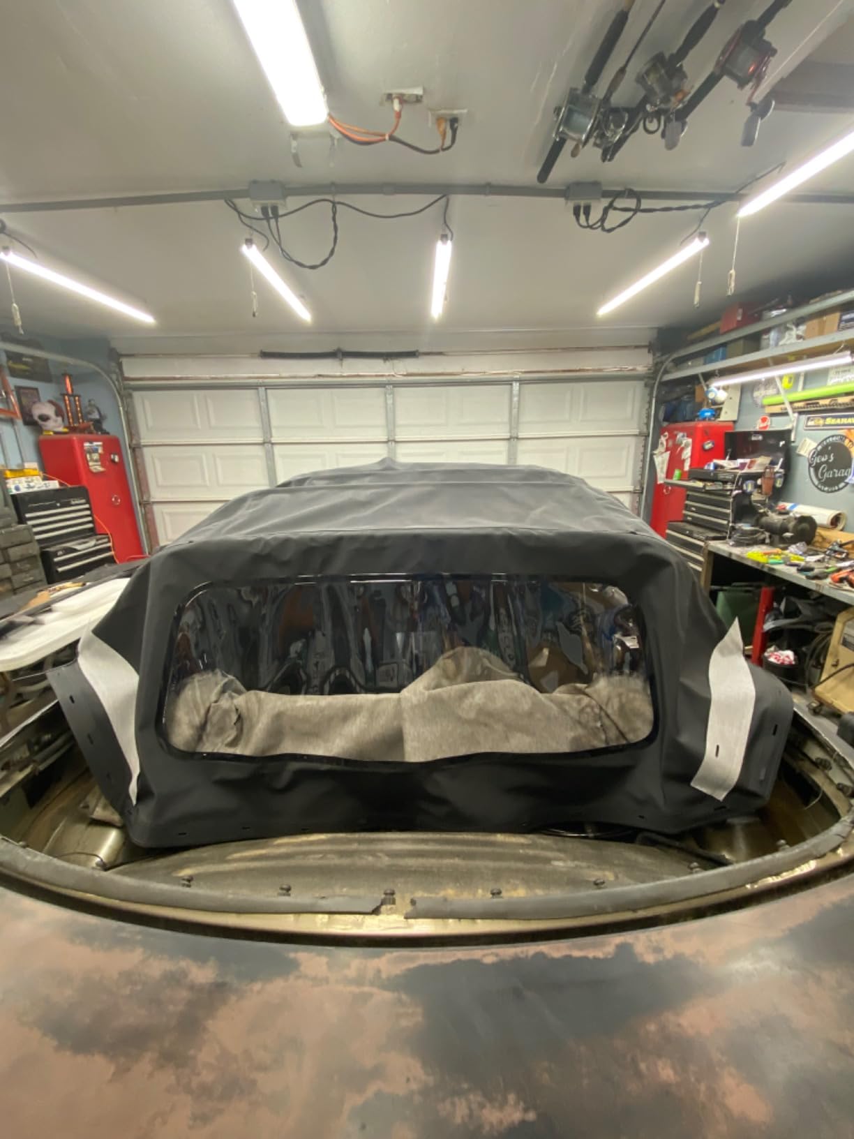 Replacement for: Ford Mustang 1994-2004 Convertible Soft Top & Plastic Window Black Sailcloth (1 Piece Easy Install) customer photo 2