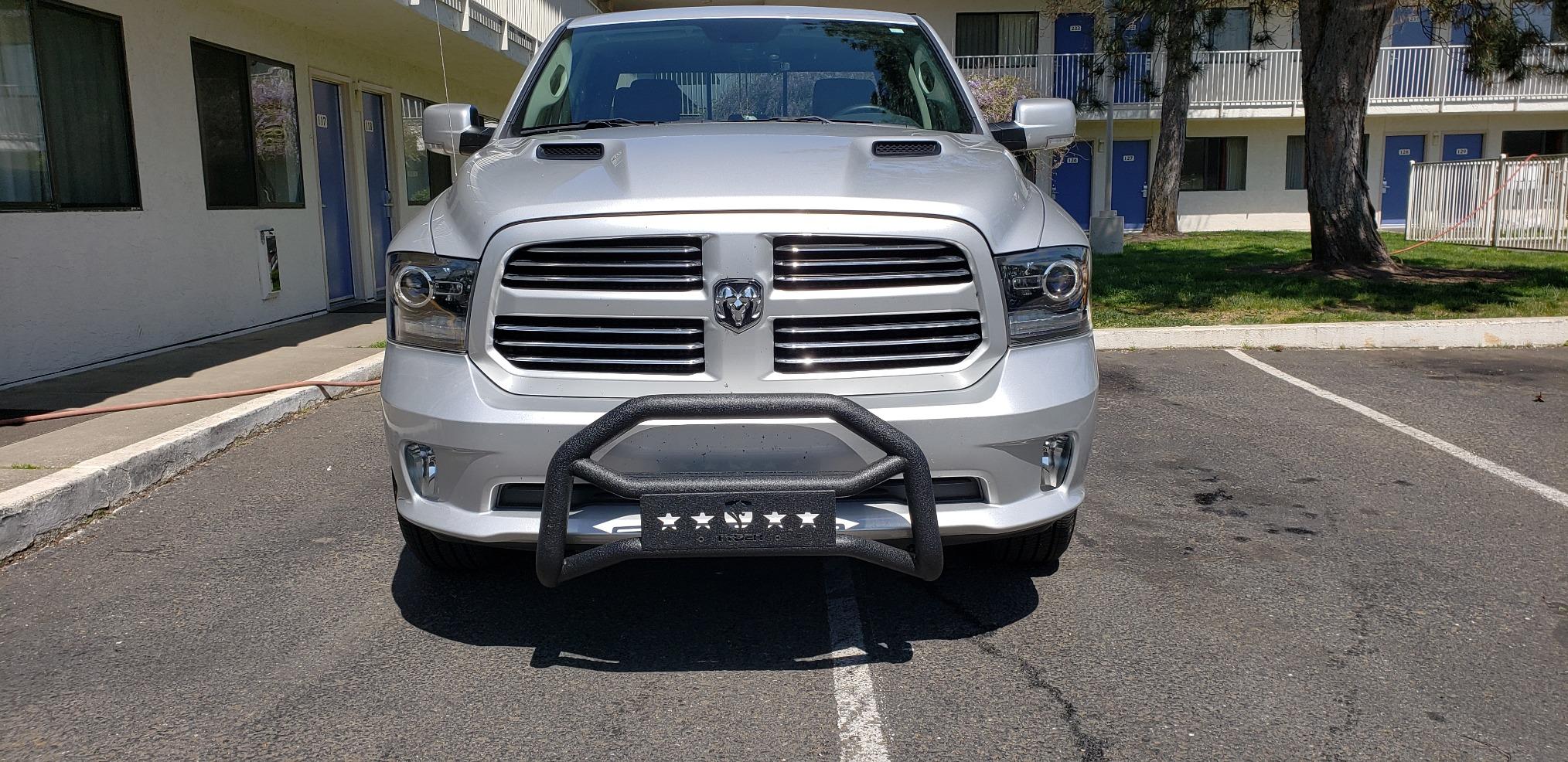 Tyger Auto TG-GD6D60068 Front Bumper Guard Compatible with 2009-2018 Ram 1500; 2019-2024 1500 Classic (Exclude Rebel & Warlock models.) | Textured Black | Light Mount | Bull Bar customer photo 1