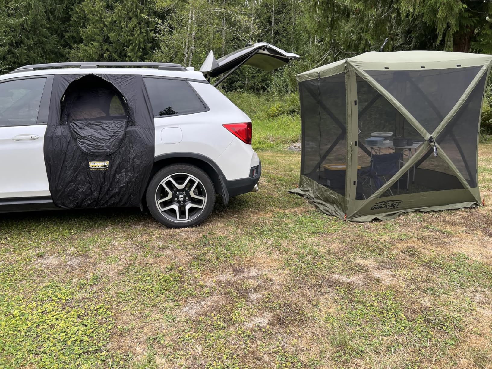 ROADIE The OVERNIGHTER SUV Window Tent with Bug Screen and Retractable Awning - Great for Camping in an SUV (Patented) customer photo 2