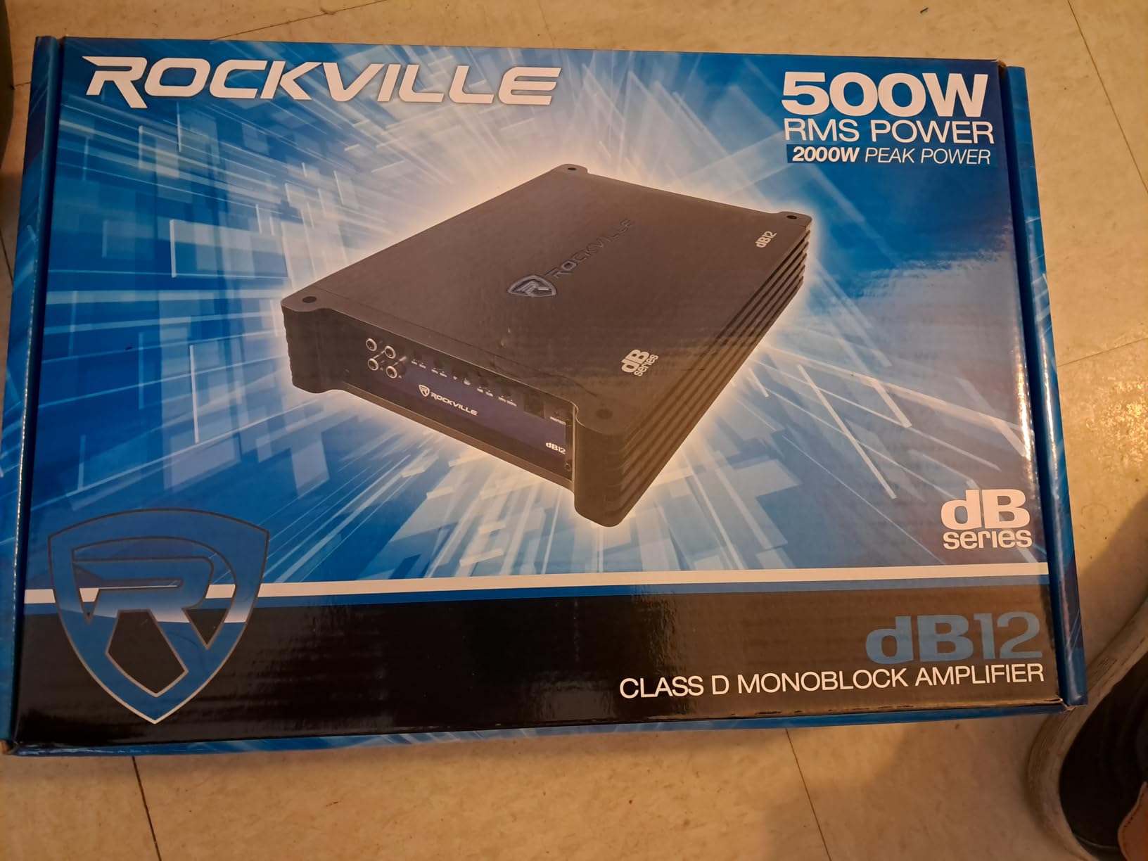 Rockville dB12 2000 Watt Peak/500w RMS Mono 2 Ohm Amplifier Car Amp, Bass Knob customer photo 1