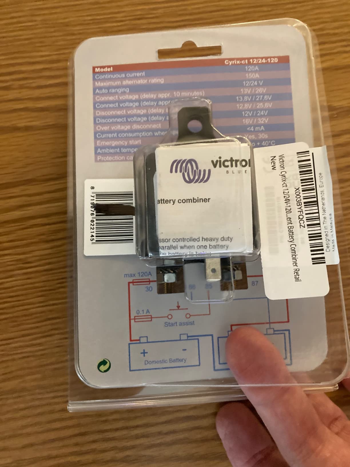 Victron Cyrix-ct 12/24-Volt 120 amp Intelligent Battery Combiner customer photo 2