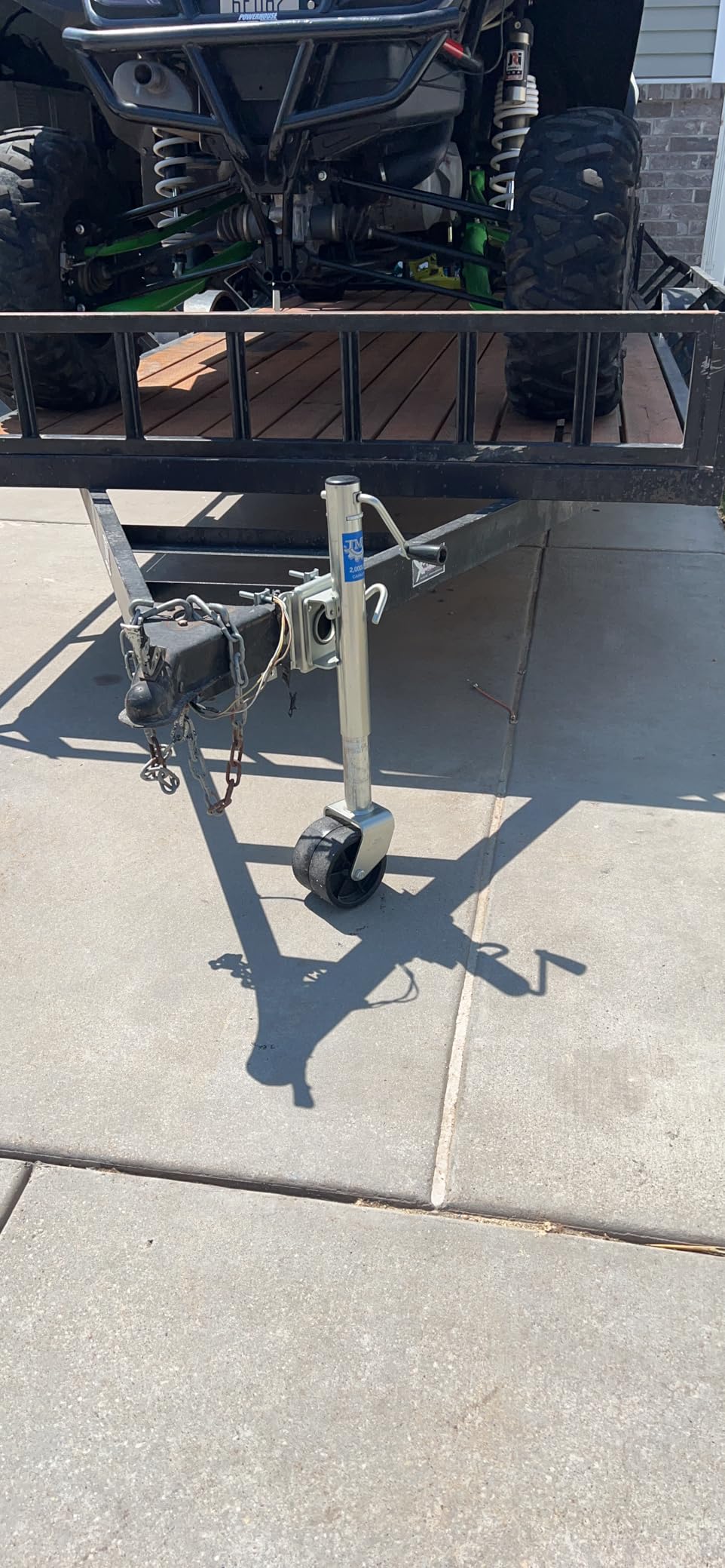 Jeremywell 2000lbs Trailer Jack with Double Wheel, Adjustable 12