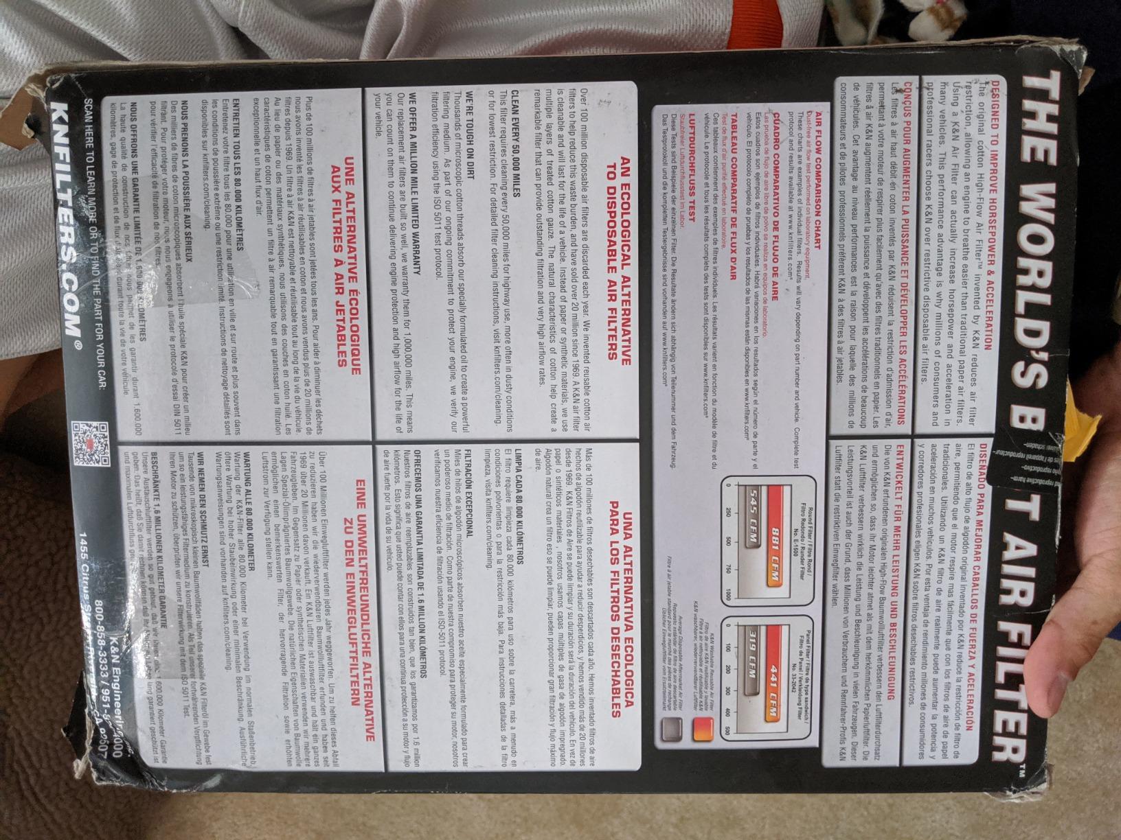 K&N Performance Diesel High-Flow Lifetime Engine Air Filter: Increase Power: Premium, Washable: Compatible with 2017-2019 Chervolet/GMC: Silverado 2500 & 3500, Sierra 2500 & 3500, 33-5065 customer photo 2