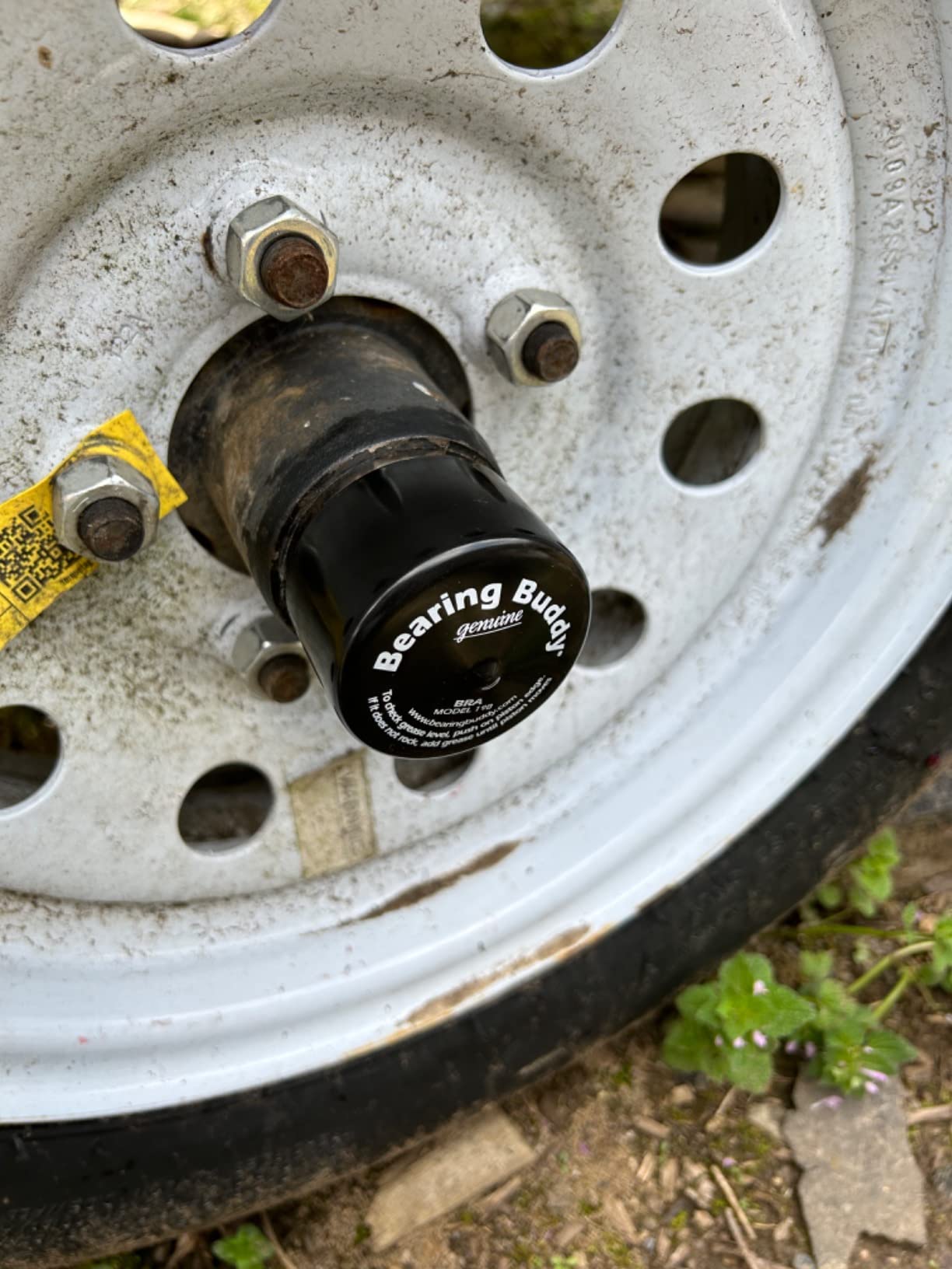 Bearing Buddy 1980A - USA-Made Chrome Plated Bearing Protector with 19B Bra & Blue Grease Indicator - Wheel Bearing Protectors for Boats, RVs, & More - Only Fits Hubs with 1.980