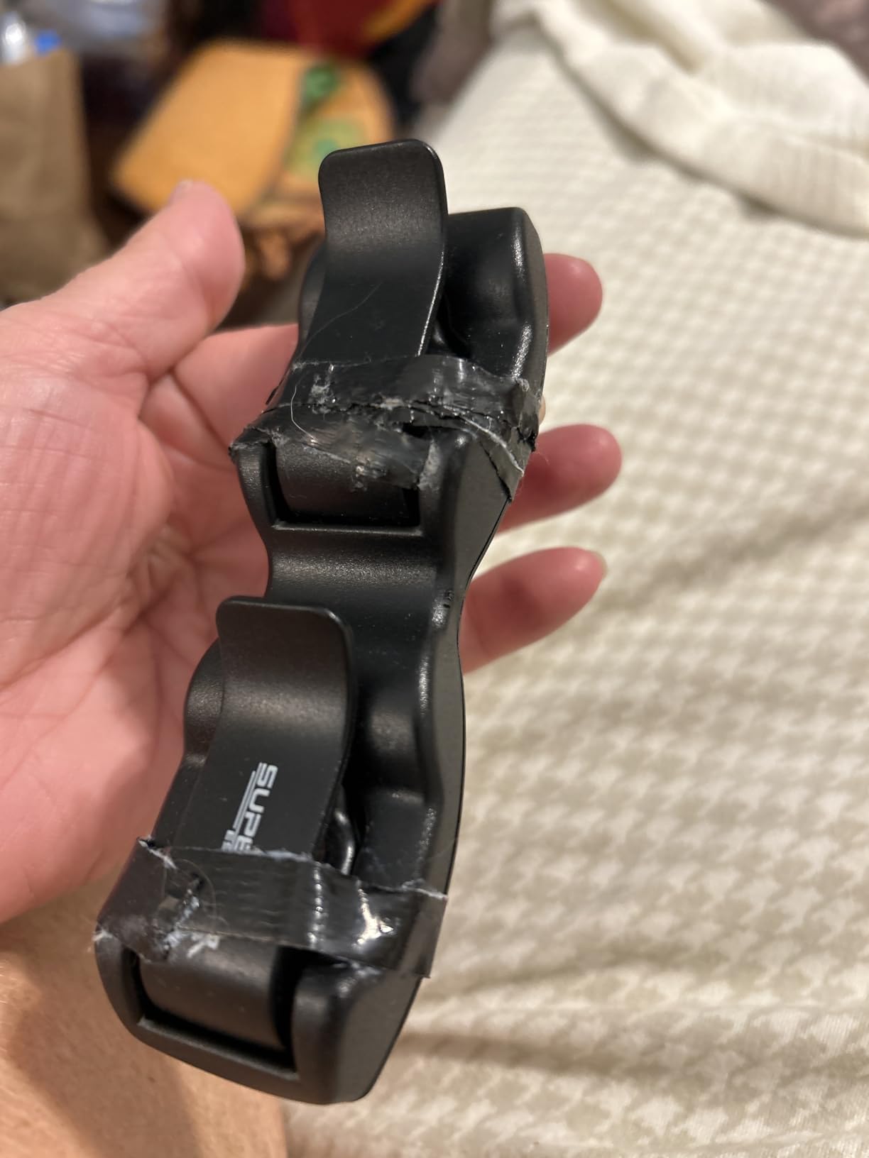 Superior Essentials Sunglass Holder for Car Visor - Eyeglass Car Mount with Double-Ends Sunglasses Holder Organizer, Universal Car Sunglass Holder Clip, Suitable for All Size Eyeglasses (2 Pack Black) customer photo 1