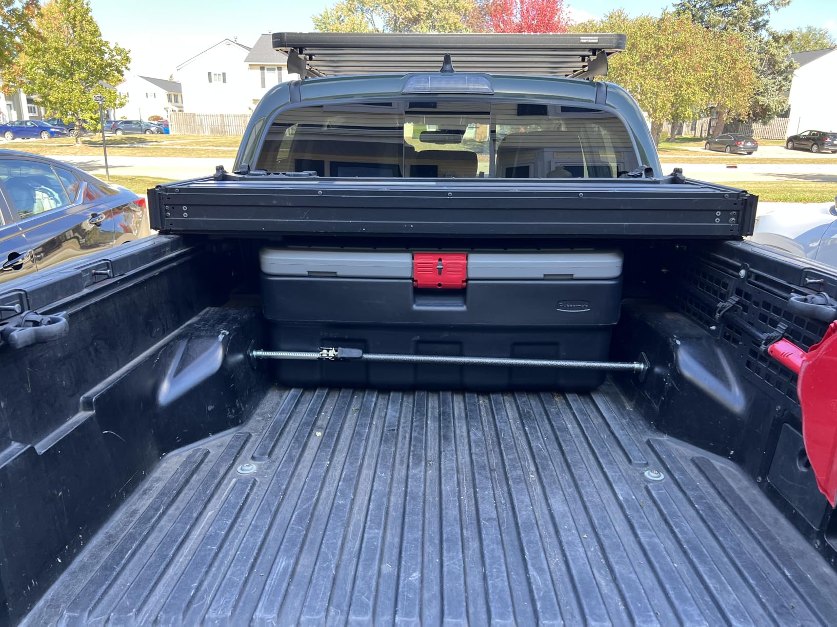 Rubbermaid 48 Gallon Black Action Packer Lockable Latch Indoor and Outdoor Storage Box Container for Home, Garage, Backyard, Single customer photo 1