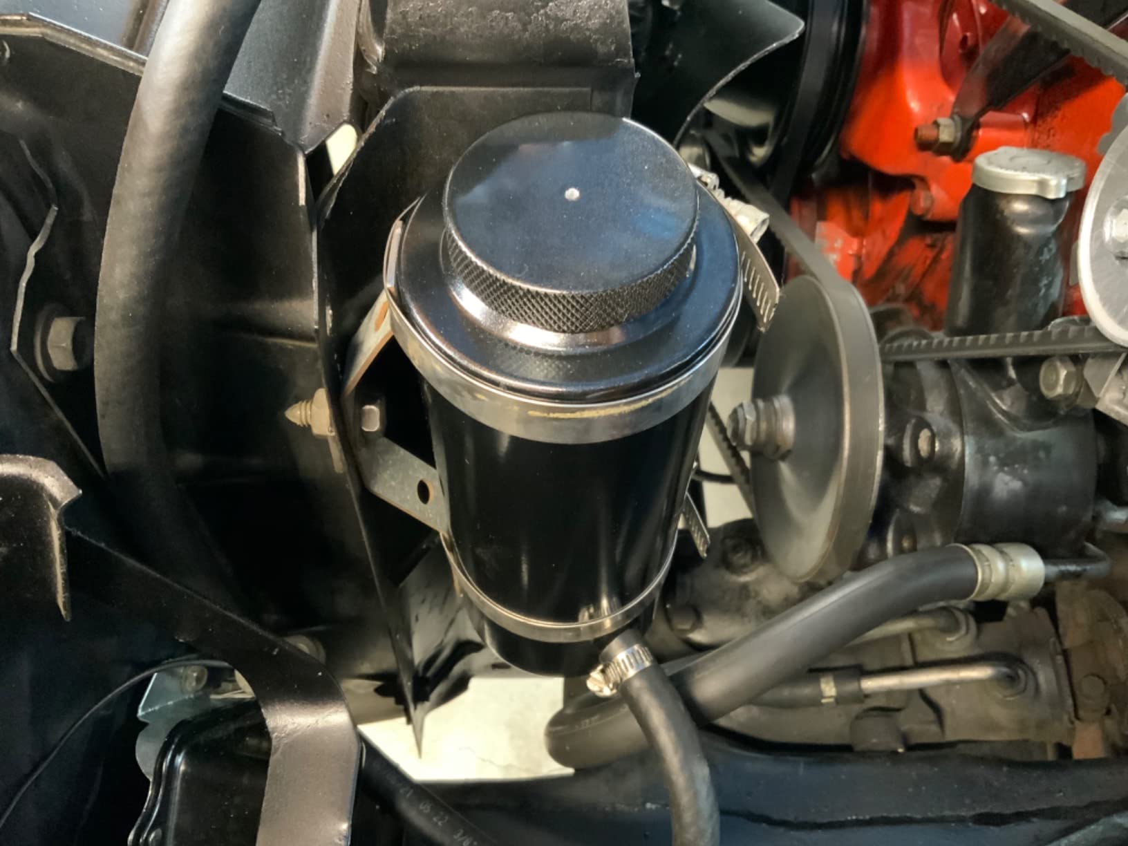 RYANSTAR Universal car Radiator Coolant Tank 800ml Coolant Expansion Tank Overflow Oil Catch Tank Cooling Catch Bottle Reservoir Aluminum Billet Black customer photo 1