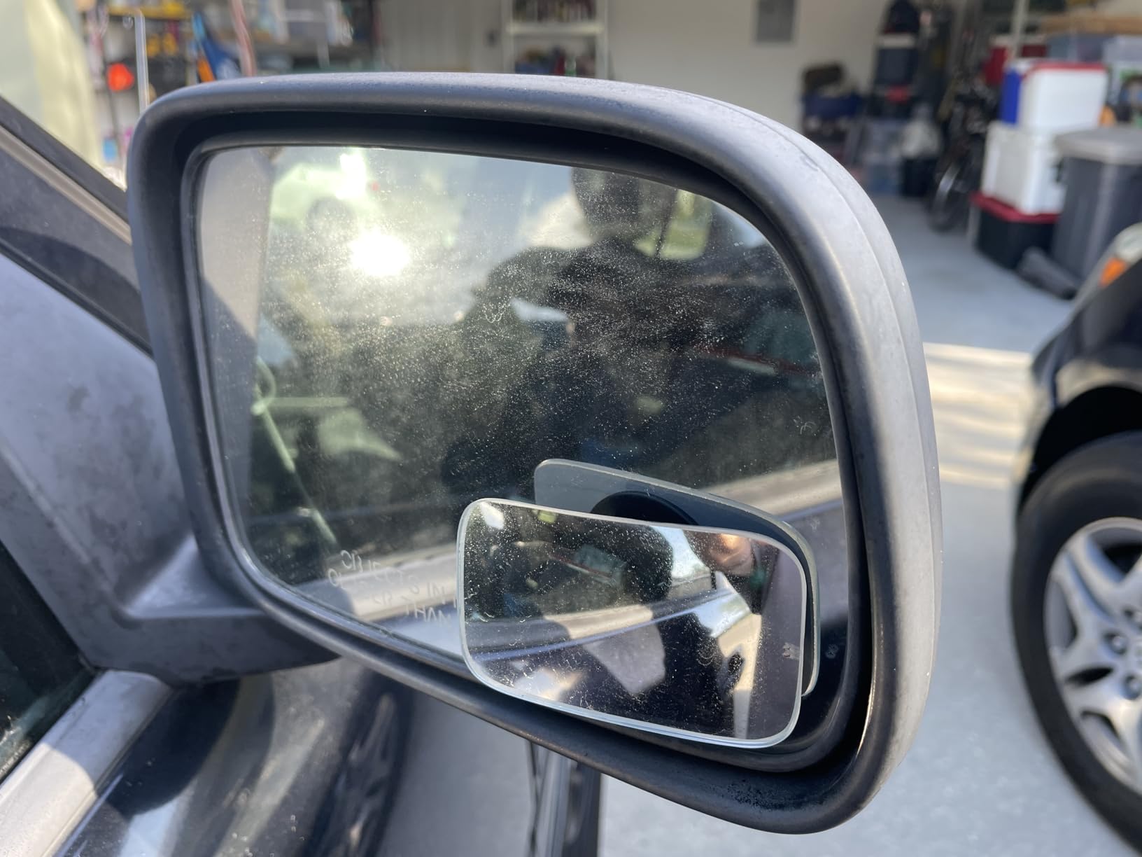 Blind Spot Mirror, Amfor HD Glass Convex Lens Frameless Adjustable Blind Spot Mirror for All Universal Vehicles Car Stick-on Design (2 PCS) (Rectangle) customer photo 2