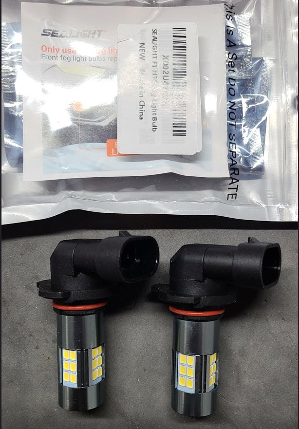 SEALIGHT H10/9145/9140 LED Fog Light Bulbs, 6000K Xenon White, 27 SMD Chips, 360-degree Illumination, Non-polarity, Pack of 2 customer photo 2