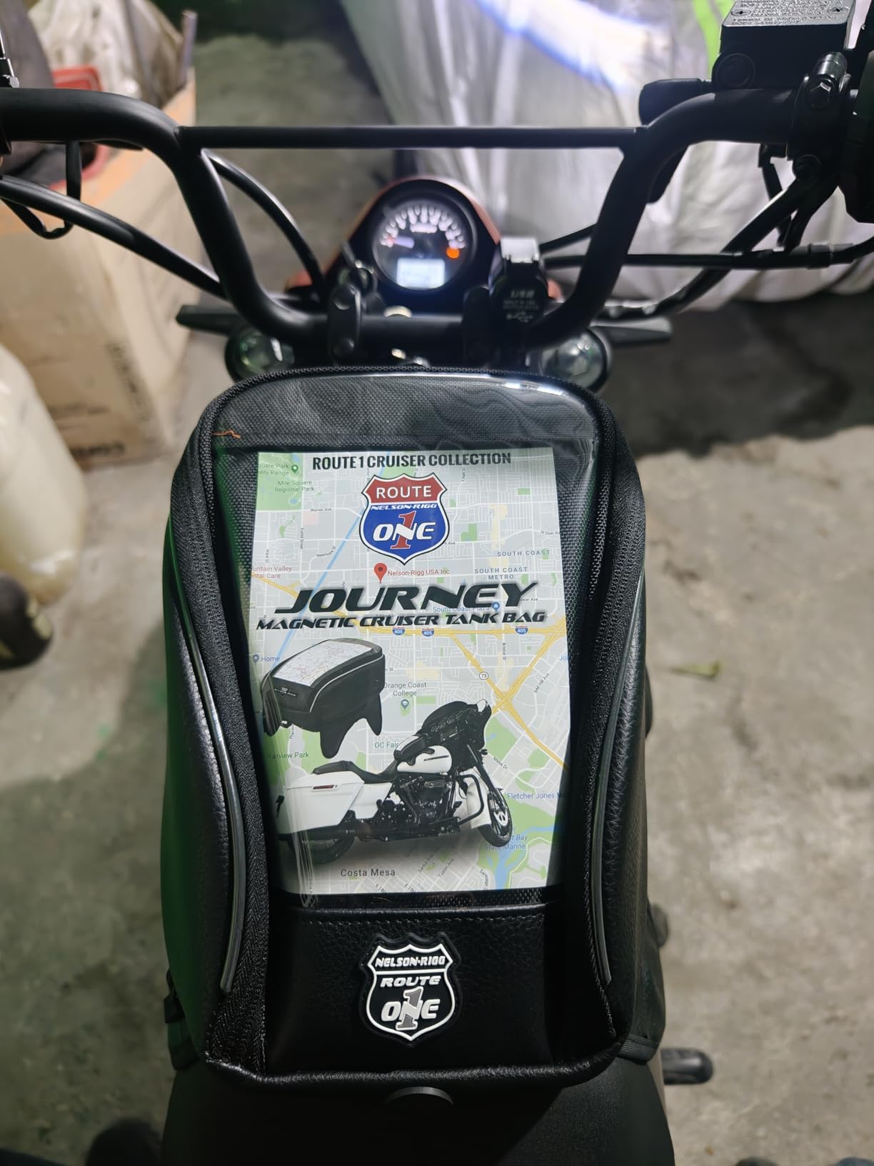 Nelson-Rigg Route 1 Journey Highway Cruiser Magnetic Tank Bag, fits Harley Davidson, Indian, Honda, Yamaha, Suzuki and more customer photo 1