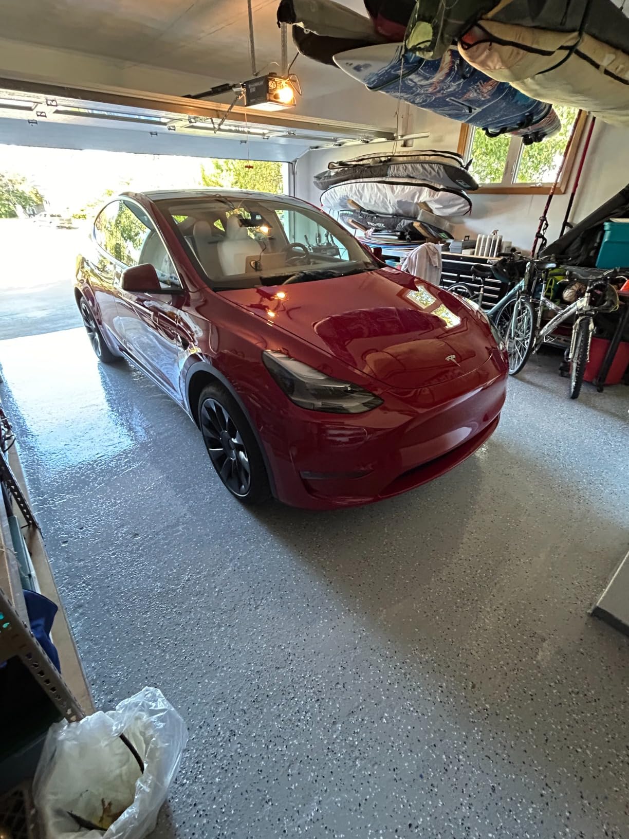 Rust-Oleum 317284 RockSolid Polycuramine Garage Floor Coating, 2.5 Car Kit, High Gloss Dark Gray customer photo 1