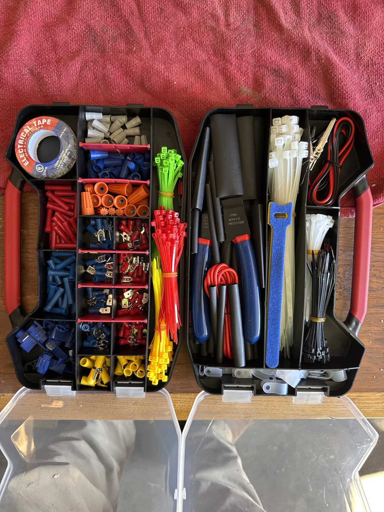 WORKPRO 582-piece Crimp Terminals, Wire Connectors, Heat Shrink Tube, Electrical Repair Kit with Wire Cutter Stripper customer photo 1