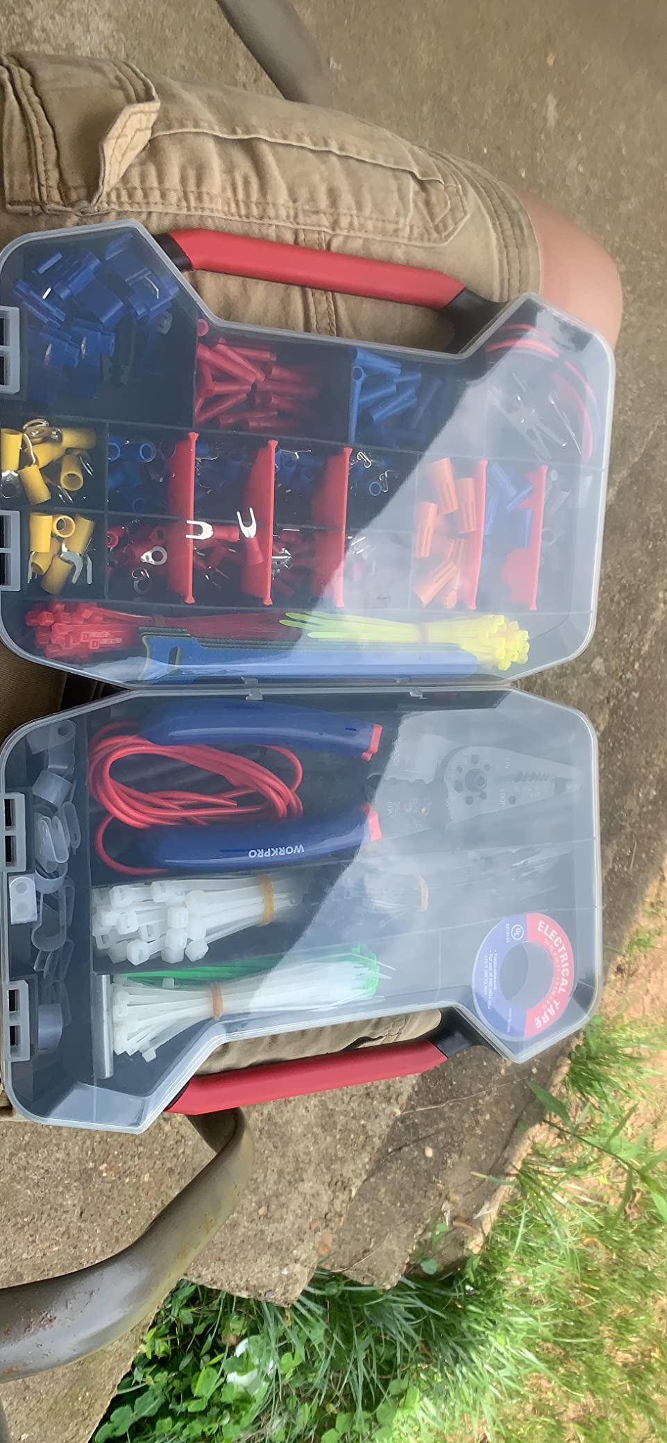 WORKPRO 582-piece Crimp Terminals, Wire Connectors, Heat Shrink Tube, Electrical Repair Kit with Wire Cutter Stripper customer photo 2