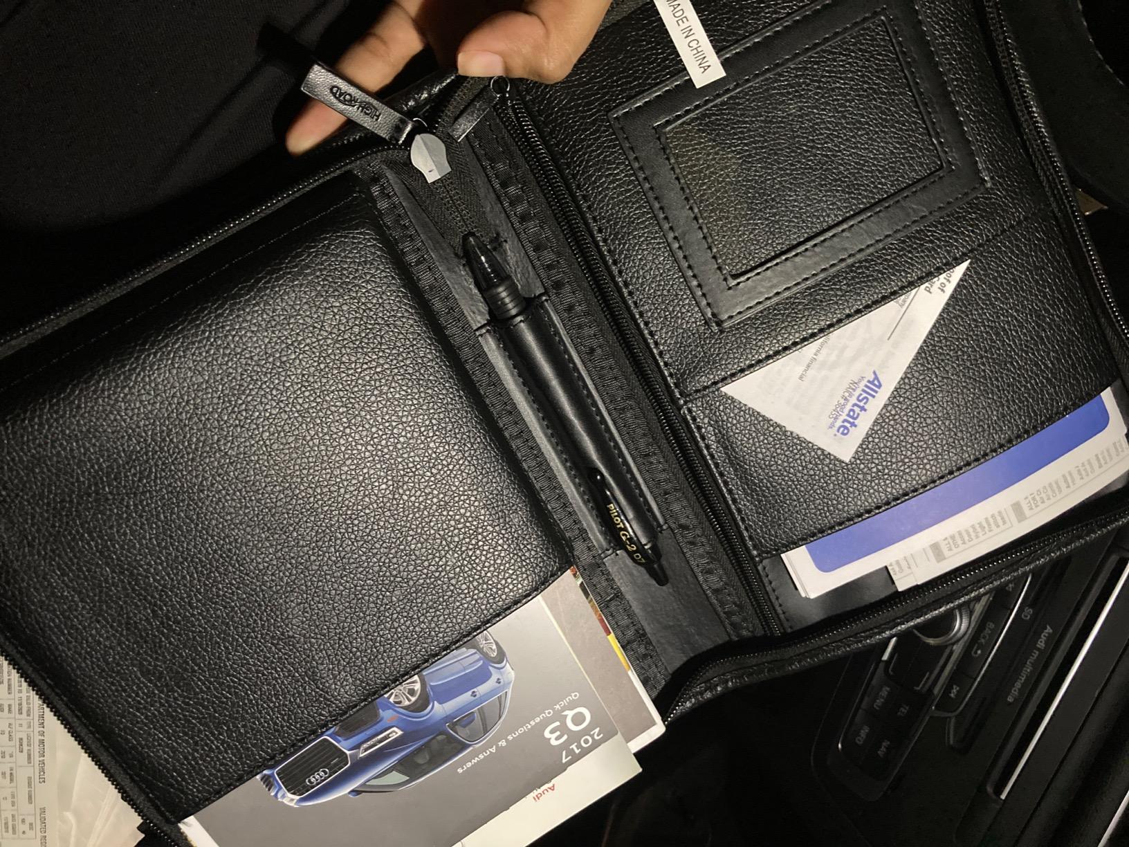 High Road Car Owners Manual Case and Glove Compartment Document Holder - Pebbled Faux Leather Glove Box Organizer for Car, SUV, Truck customer photo 1