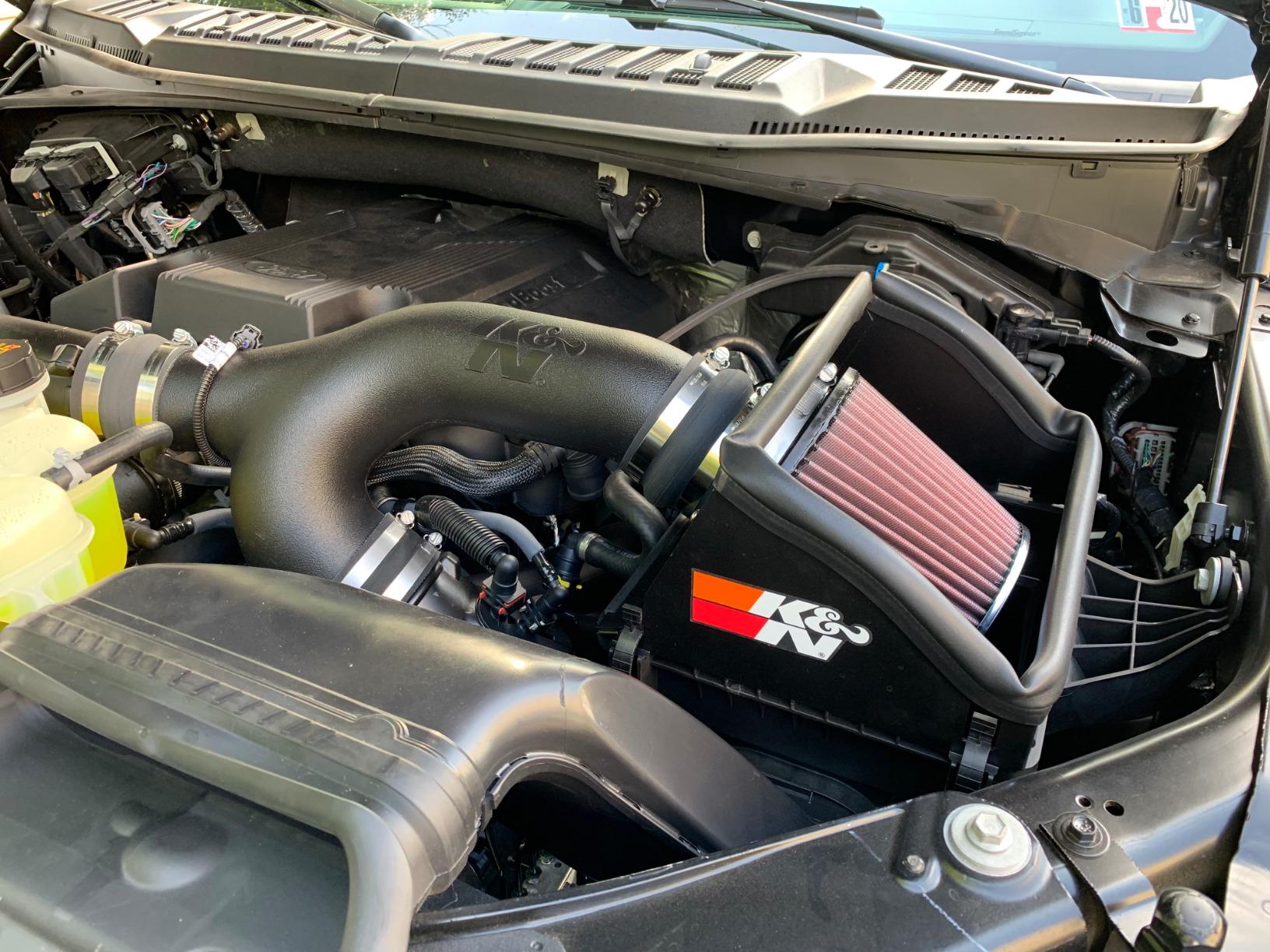 K&N Cold Air Intake System: High-Flow Air Filter, Increase Performance & Towing: Compatible with 2017-2024 FORD/LINCOLN: Expedition, F150, F150 Raptor, Navigator, 63-2599 customer photo 2