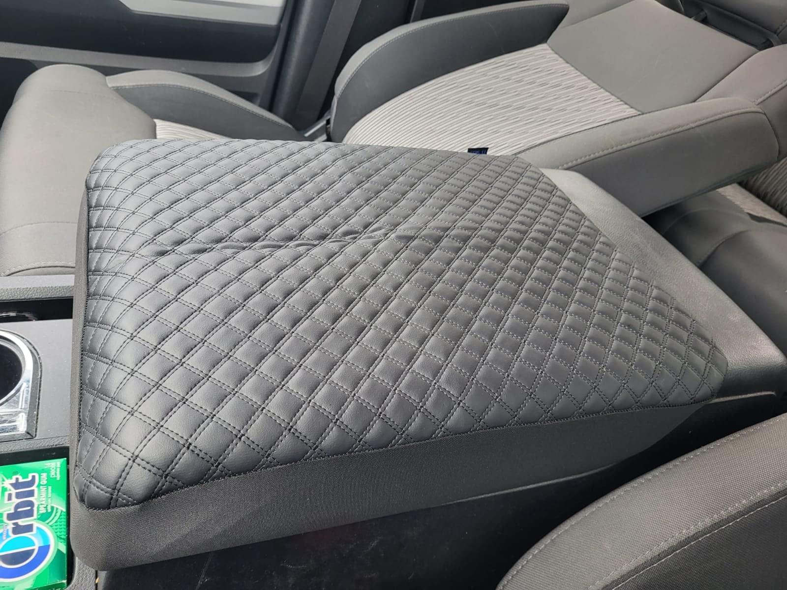 it's us Center Console Armrest Cover for Toyota Tundra (2014-2021) - Pickup Truck Interior Protector, Black Synthetic Leather customer photo 2