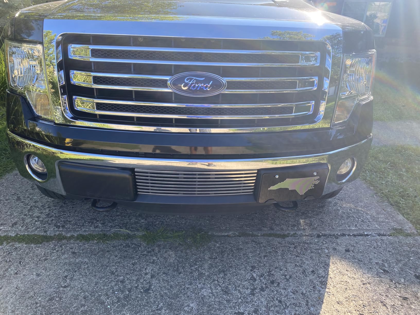 APS Compatible with Ford F-150 2009-2014 Lower Bumper Stainless Steel Chrome Polished 8x6 Horizontal Billet Front Grill Grille Insert F66789S customer photo 1