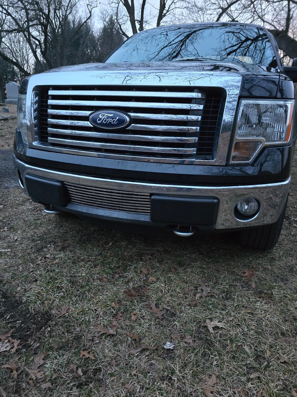 APS Compatible with Ford F-150 2009-2014 Lower Bumper Stainless Steel Chrome Polished 8x6 Horizontal Billet Front Grill Grille Insert F66789S customer photo 2