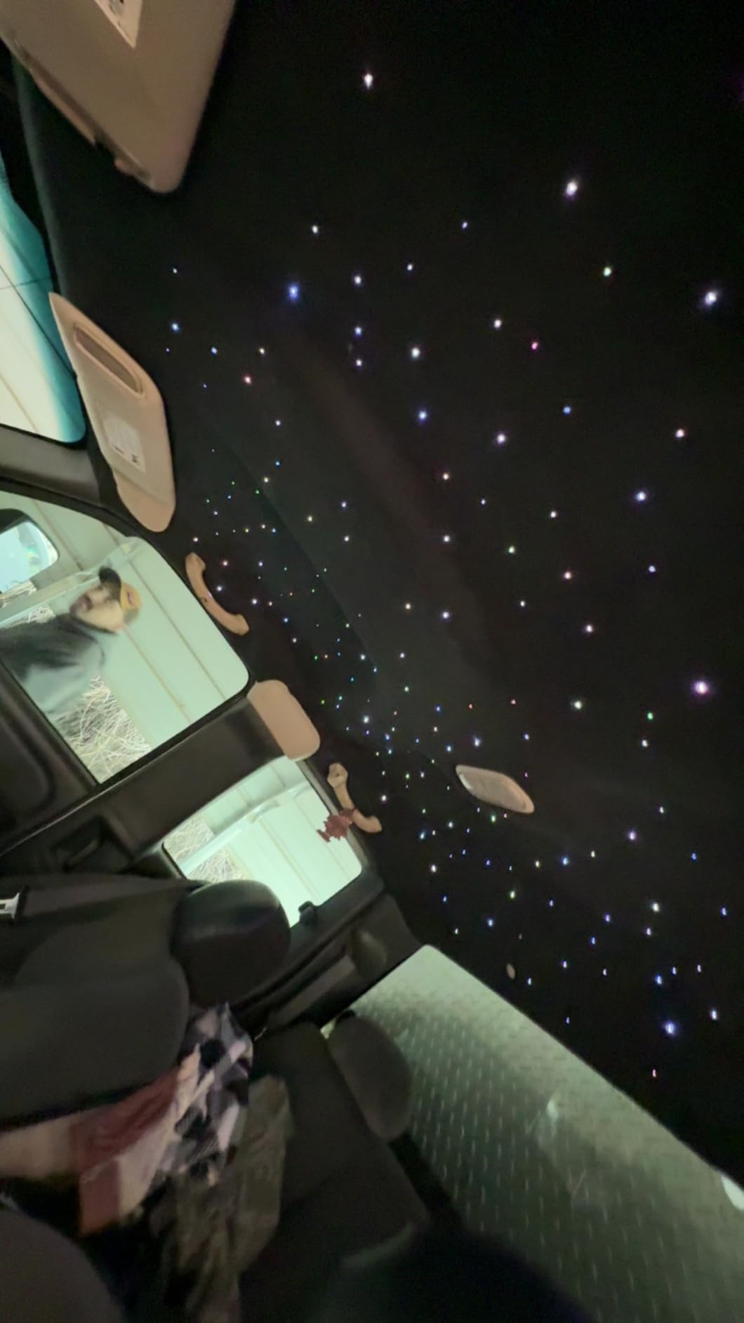 AMKI 16W Fiber Optic Lights,Starlight Headliner Light Kit APP/Remote Control Sound Activated Mode for Car&Home Decoration,Optical Fiber Cable Strands 0.75mm/0.03in 6.5ft/2m 150pcs customer photo 1