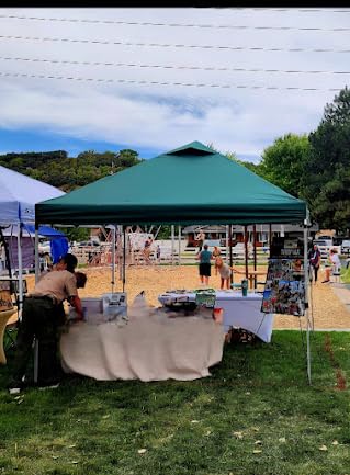 CROWN SHADES 10x10 Pop Up Canopy, Patented Center Lock One Push Tent Canopy, Newly Designed Storage Bag, 8 Stakes, 4 Ropes (10x10, White) customer photo 1