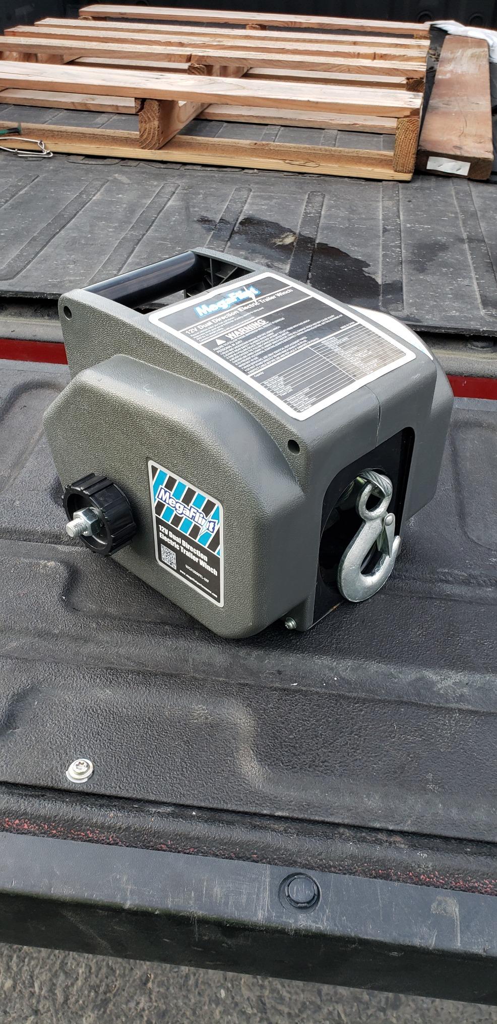 Trailer Winch,Reversible Electric Winch, for Boats up to 6000 lbs.12V DC,Power-in, Power-Out, and Freewheel Operations,30% Higher winching Power Than Regular 6000 lbs Winch (5000lbs Marine) customer photo 1