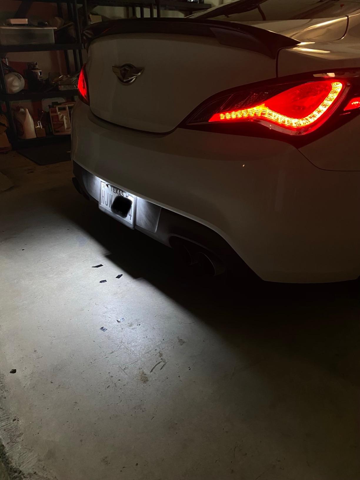 iJDMTOY Xenon White 3x Brighter 18-SMD LED CAN-bus Error Free License Plate Lights Compatible With Hyundai 2011-17 Veloster, 2009-16 Genesis Coupe, Kia 2009-19 Soul customer photo 2