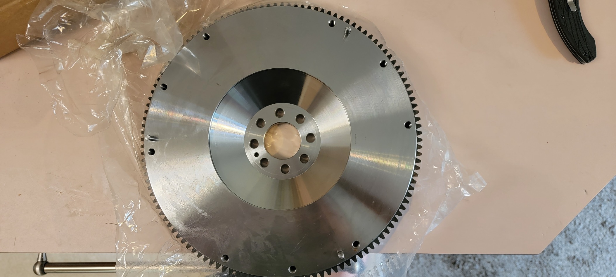 EFT 4140 Chromoly Clutch Race Flywheel for Nissan 350Z / Infiniti G35 - Enhanced Airflow & Improved Cooling - Precise Fit & Lightweight with only 18 lbs - Durable & Reliable - 12 Month Warranty customer photo 1