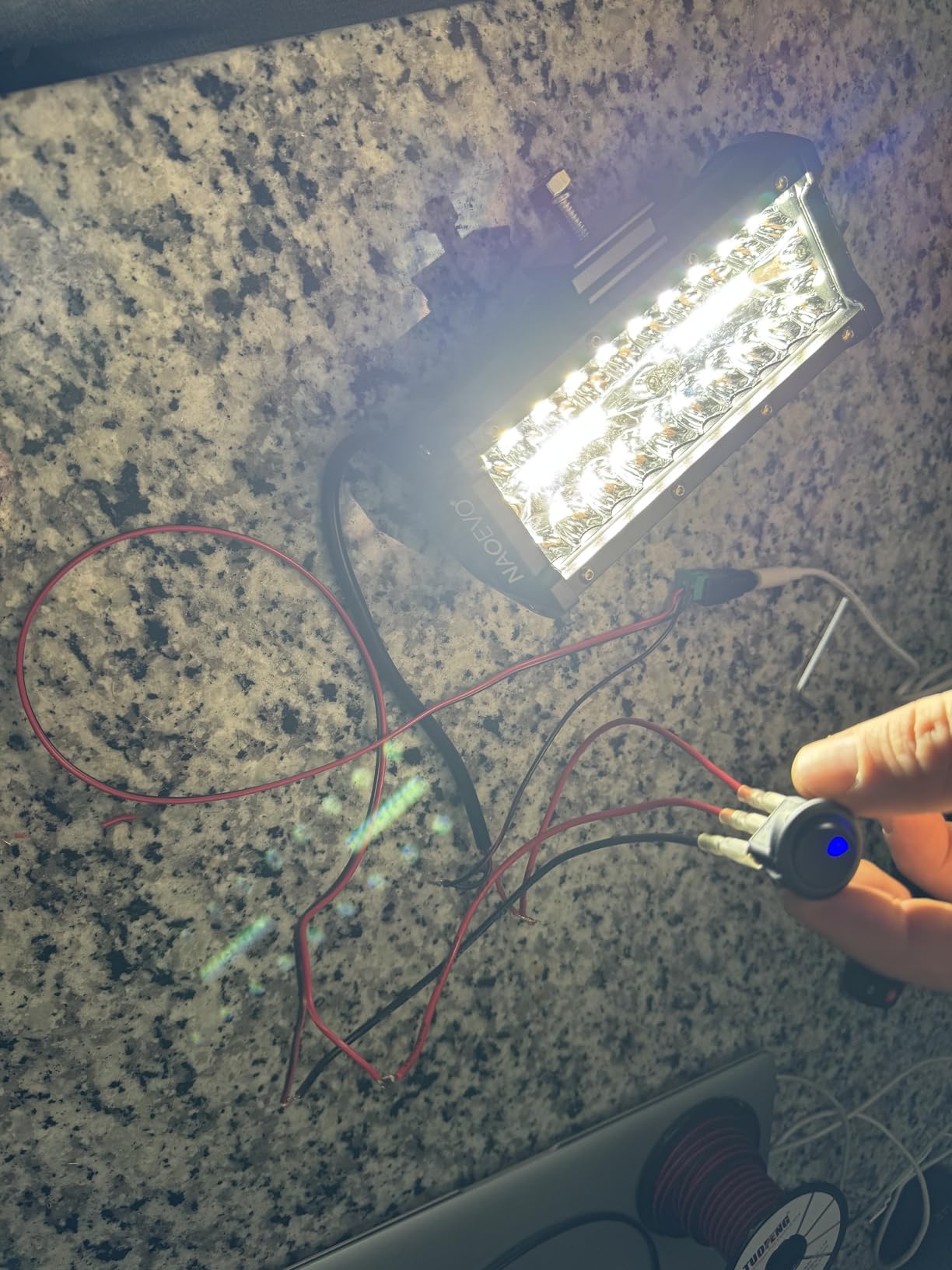 NAOEVO 7 Inch LED Light Bar, 240W 24,000LM LED Pods/Off Road/Fog/Driving Lights with Spot Flood Combo for Truck Boat UTV ATV, 2-Pack (White) customer photo 1